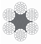 6x31 fibre core trolley rope